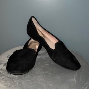 Flat suede loafers